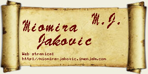 Miomira Jaković vizit kartica